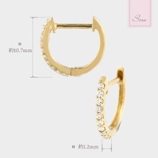 Reason ダイヤモンド0.06ct 中折れピアスのサイズ
