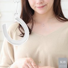 Shake ホースシュー ペンダント 18金ホワイトゴールド チェーンセット（ASOM）
