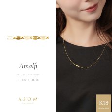 画像1: Amalfi チェーン 1.1mm幅｜K18 イエローゴールド｜45cm (1)