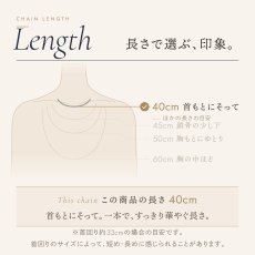チェーンの長さの目安（この商品は 40cm）