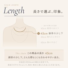 チェーンの長さの目安（この商品は 45cm）