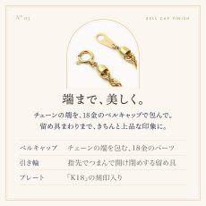 チェーンの端を包むベルキャップと留め具