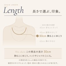 チェーンの長さの目安（この商品は 50cm）