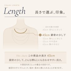 チェーンの長さの目安（この商品は 45cm）