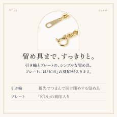 引き輪とプレートの留め具（「K18」の刻印）