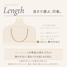 チェーンの長さの目安（この商品は 60cm）