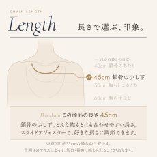 チェーンの長さの目安（この商品は 45cm）