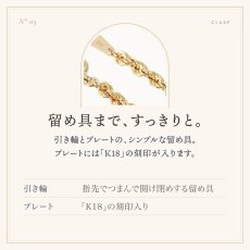 引き輪とプレートの留め具（「K18」の刻印）