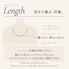 チェーンの長さの目安（この商品は 50cm）