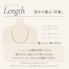 チェーンの長さの目安（この商品は 60cm）