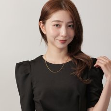 Skinny Clark キヘイチェーン 1.2mm幅 50cm の着用イメージ