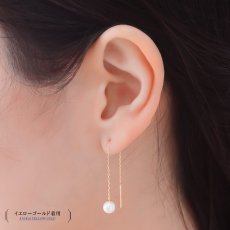 Alissa 5mmアコヤパール アメリカンピアスの着用イメージ（7）