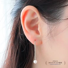 Alissa 5mmアコヤパール アメリカンピアスの着用イメージ（8）
