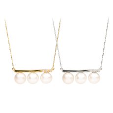 Adelia 淡水パール ダイヤモンド バー ネックレスのカラー展開