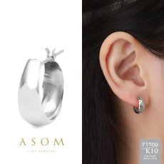 Margot ワイド フープピアス プラチナ・10金ホワイトゴールド（ASOM）