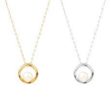 Ely 淡水パール サークル ペンダントのカラー展開