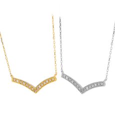 Lorna ダイヤモンド Vライン ネックレスのカラー展開
