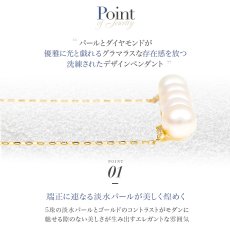 Elsie 淡水パール ダイヤモンド バー ネックレスの特長