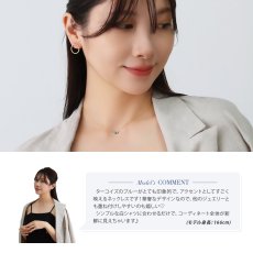 Stacy ターコイズ ダイヤモンド ネックレスの着用イメージ（4）