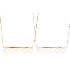 Elsie 淡水パール ダイヤモンド バー ネックレスのカラー展開
