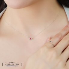 Lava ルビー ダイヤモンド ネックレスの着用イメージ（7）