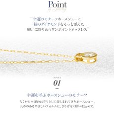 Ellen ワンポイント ダイヤモンド ホースシュー ネックレスの特長