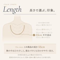チェーンの長さの目安（この商品は 55cm）
