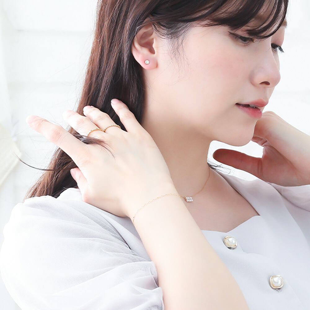 Illusion ダイヤモンド クラスター スタッドピアス K18 イエローゴールド 片耳(1点) 画像2