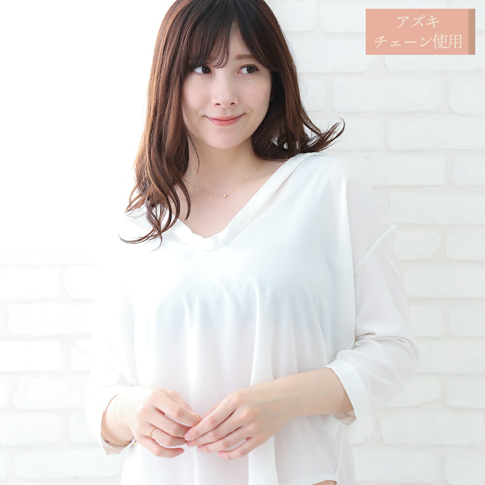 Pure silky ball ペンダント K18 イエローゴールド チェーンセット 画像11